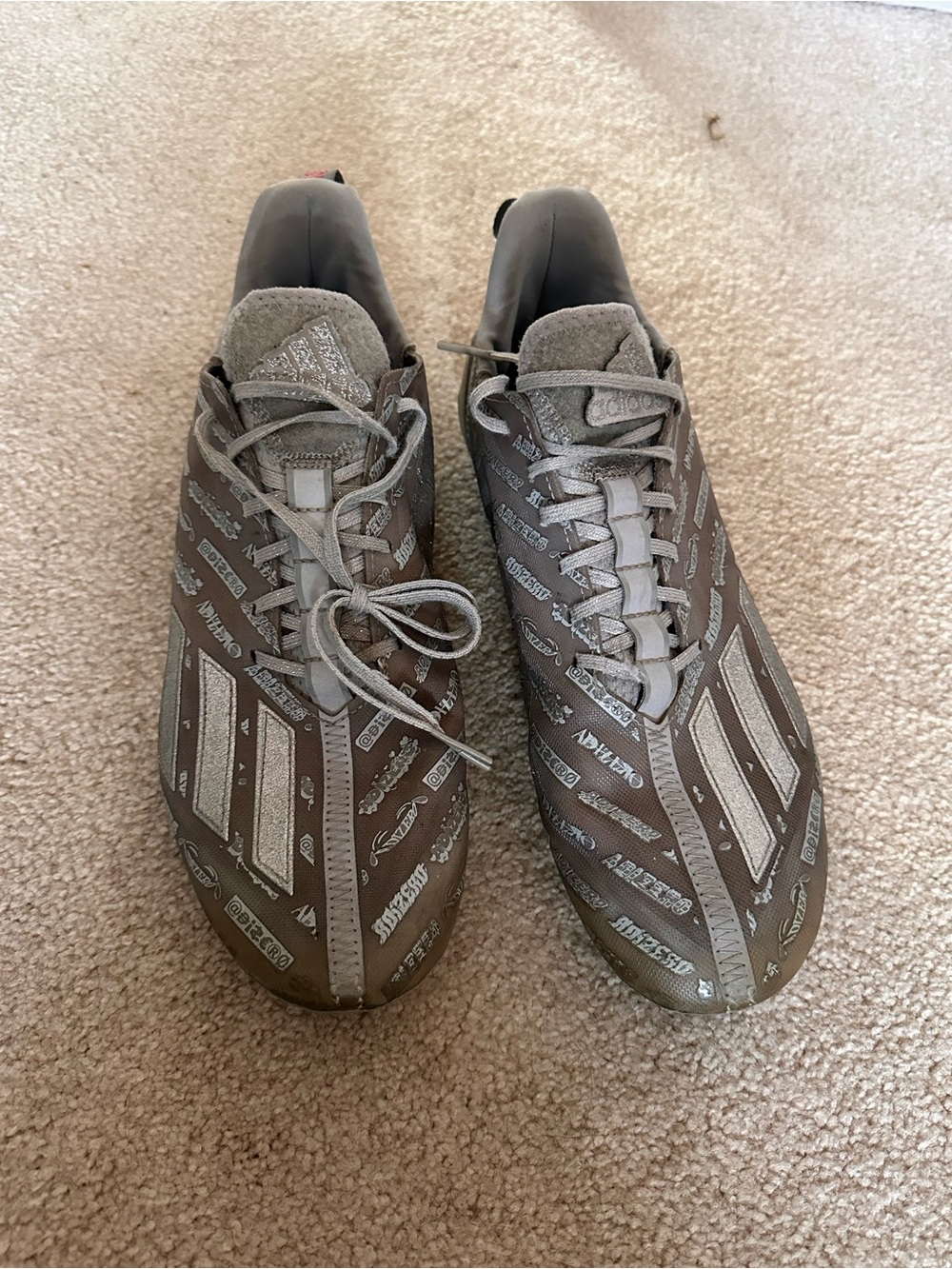 Adidas grey football cleats